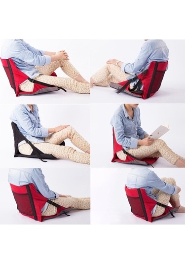 Prestigegoods Dış Mekan Katlanır Koltuk Minderi 78x40x2cm, Oxford Kumaş, Yırtılmaya Dayanıklı Kırmızı