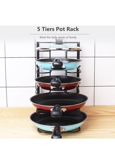 Dancemonkey Tencere Dolap Organizatörü, Pratik Tencere Düzenleyicileri Siyah