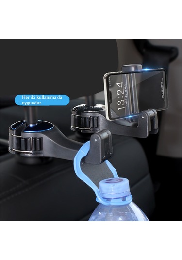 Batcell Çok Amaçlı Askılık Araba Araç İçi Cep Telefonu Tutucu