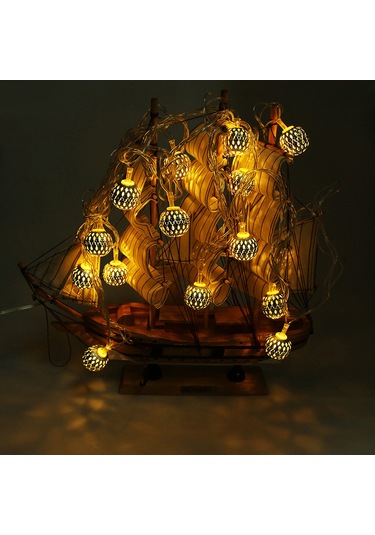 Shineyee Renkli Led Toplum Işık Zinciri, Noel Dekorasyonu, Usb Kumandalı 8 Fonksiyonlu, Islak Beyaz, 6m 40 Işık