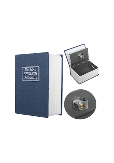 Sözlük Görünümlü 18Cm Kasa Kitap Para Gizli Güvenli Kilitli - Lac