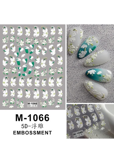 Nail Art Etiketler Çıkartmaları 5d Kabartmalı Kendinden Yapışkanlı Karikatür Çiçek Kelebek Yıldız Tırnak Çıkartmaları Kayrak