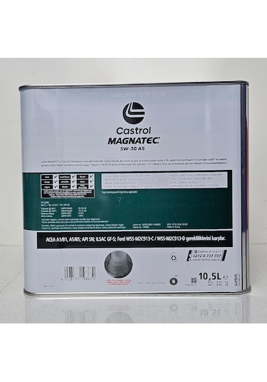 Castrol Magnatec 5w30 10.5 L A5 Tüm Araçlara 2025 Tarihli
