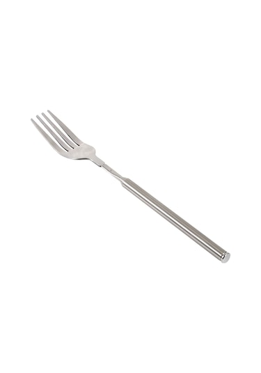 Youmex Uzun Kollü Gerekli Sürede Ayarlanabilir 22-64 Cm Sağlıklı Dayanıklı Paslanmaz Çelik Barbekü, Salata, Tatlı Çatalı Gümüş