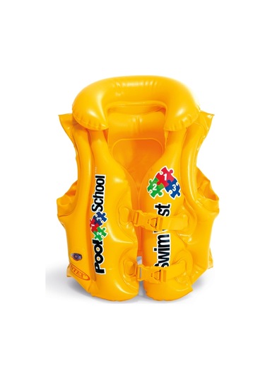 Intex Yakalı Şişme Yelek Sarı 50x47 CM Sarı