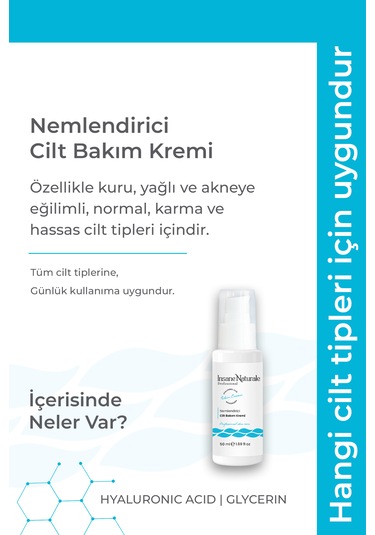 Nemlendirici Cilt Bakım Kremi 50 Ml
