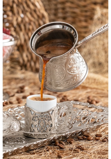 Polochef Zamak 2 Kahve Cezvesi Gümüş Renk 100 Ml. 2 Kişilik