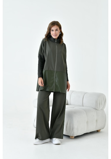 Ftz Kadın Deri İki İp Takım Haki 30949-haki Haki