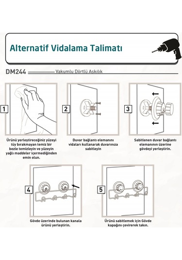 Teknotel 4'Lü Vakumlu Portmanto Vestiyer Elbise Askısı Krom Dm244 Krom