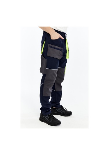 Uniprom İş Pantolonu Lizbon Plus Model Çok Cepli Harman Kumaş Lacivert Lacivert