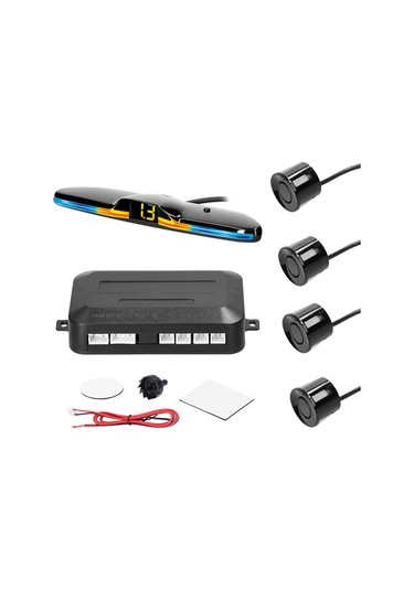 Suofeng "4 Sensörlü Park Asistanı - Led Ekranlı, Sesli Uyarı, Kolay Montaj, 12v Araçlar İçin"