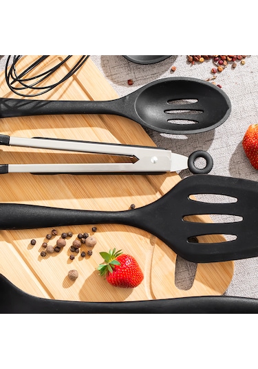 Perotti 15678 Kitchenmate Lucy Black 10 Parça Silikon Spatula Set