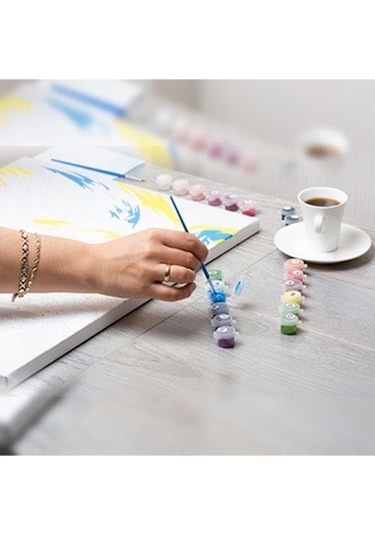 Sayılarla Boyama Seti 40 X 50 Cm Tuval Şasesine Gerili Fil Kolaj