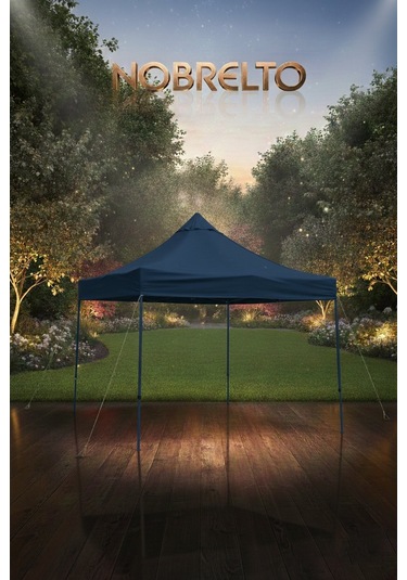 Nobrelto 3x3 Metre Ekstra Güçlendirilmiş Profil Çardak - 1.2mm Et Mavi