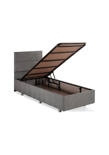 Nironyatak Niron Silver Baza Ve Başlık Seti 100 x 200 CM Cm Tek Kişilik Kaydırmaz