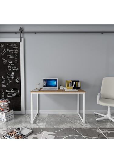 Rega Çalışma Masası 120x60 Safir Meşe Meşe  -  Beyaz