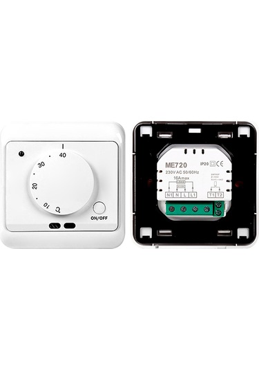 Dianziye 230v Manuel Dijital Olmayan Oda Termostatı, Yerden Isıtma Kontrolü, Donma Önleyici Fonksiyon, 5-40