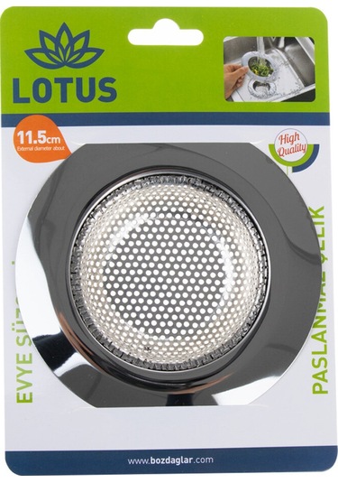 1 Adet Pratik Paslanmaz Çelik Lavabo Süzgeci 11,5 Cm Çelik Mutfak Lavabo Süzgeci Evye Süzgeç