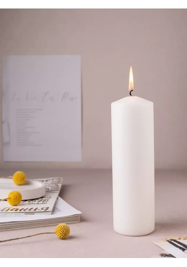 Svetıt' Ev İçin Büyük Dekoratif Beyaz Sütun Mumluk Seti 244698467 Beyaz