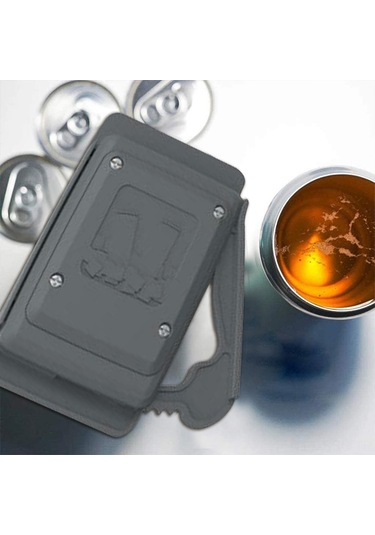 Springsun Pratik Abs Kutu Açacağı - Keskin Olmayan Kenar, Kolay Kullanım, Ev & Dış Mekan İçin Koyu Gri