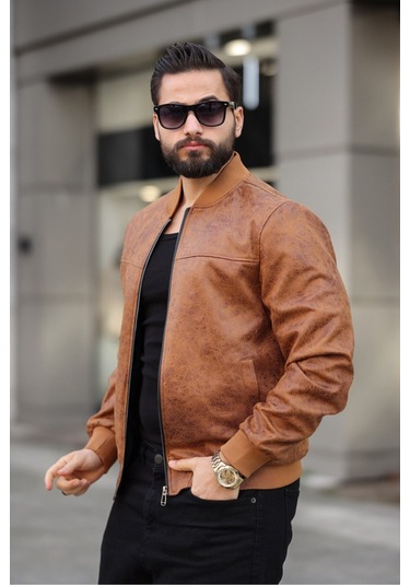 Erkek Süet Kolej Ceket Taba Napa