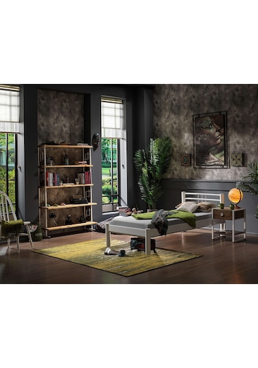 Bedliga Asos-S Ferforje Metal Tek Kişilik Karyola