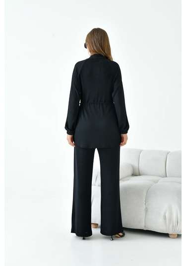 Ftz Kadın Örme Takım Siyah 30992 Siyah