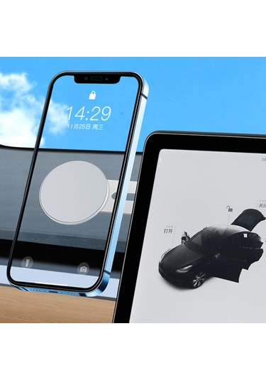 Tenfowee Mıknatıslı Araç İçi Telefon Tutucu - Alüminyum Alaşım Genişletilebilir Mavi