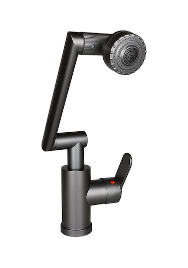 Gri - 1080 Derece Dönebilen Çok Fonksiyonlu Musluk Batarya Ktx-3308 5365 Çok Renkli