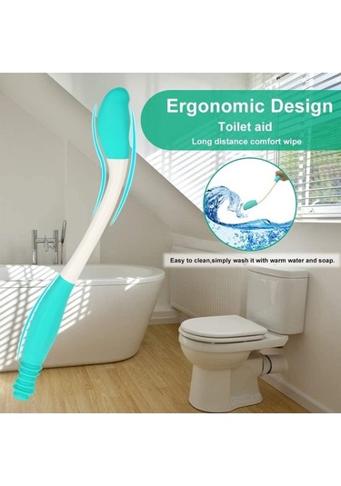 Dancemonkey Lichen Tuvalet Yardımcısı, Uzun Saplı, Rahat Yer Sileceği, Beyaz Mj Beyaz