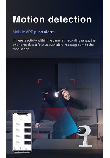 Jeemson Ev Güvenliği Kamera A4: 1080p Hd, Akıllı Gece Görüşü, Wifi Uzaktan Erişim, Konuşma Ve Alarm Özellikli İç Mekan İzleyici