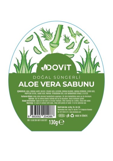 Dovit Aloe Vera Sabunu Doğal Süngerli 130 G