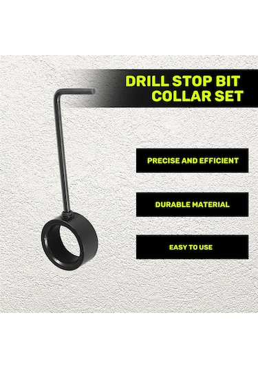 9 Adet Ayarlanabilir Matkap Derinliği Yaka Sınır Halkası Karbon Çelik Seti