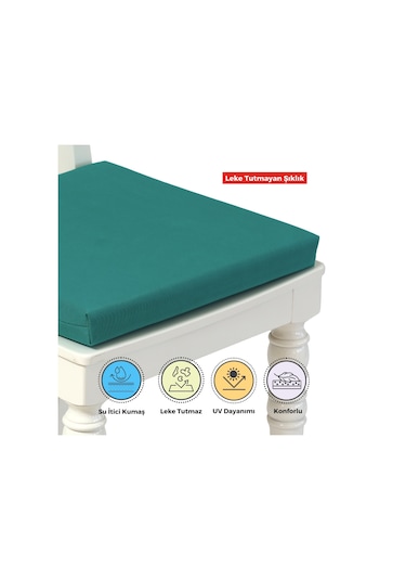 Xpermate 6'lı Sandalye Minderi Su İtici Kumaş 40 x 40 CM Turkuaz