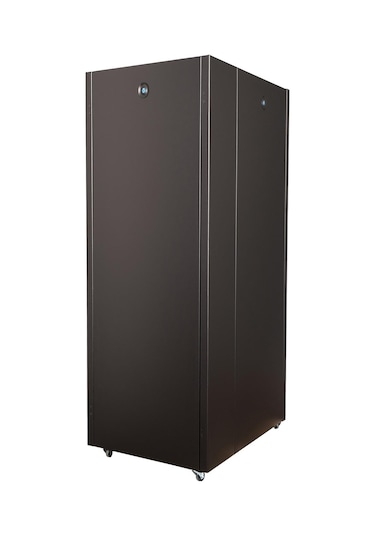 Lande Demonte 42u 600x800 Hyperline Dikili Tip Rack Kabinet Siyah Ön Cam Kapak / Tekerlekli