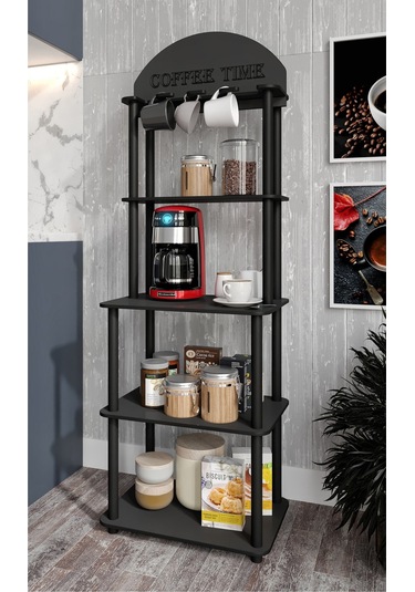 Dekoratif Lungo Özel Kahve Köşesi Siyah Siyah