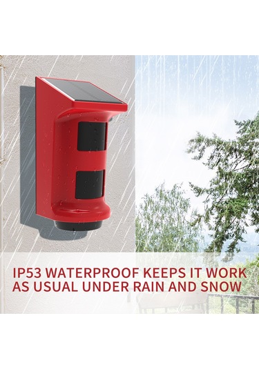 Yifomall Güneş Enerjili Dış Mekan Alarmı, 120db Yüksek Ses, Su Geçirmez, İnsan Algılama, Uzun Kullanim Süresi, Zx-sn50 Kumandasız