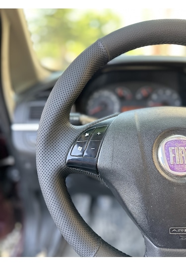 Fiat Linea Tuşlu Araca Özel Direksiyon Kılıfı Siyah