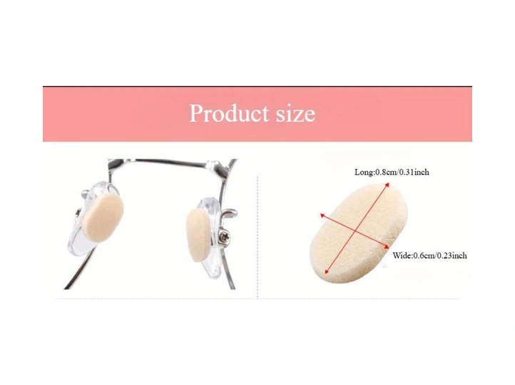 Sunshine011 20 Çift Ten Rengi Gözlük Burun Pedi - Yumuşak Köpük, Yapışkan, Kaymaz, 1.0mm, Rahat Ve Dayanıklı