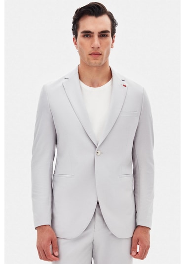 Twn Slim Fit Gri Düz Takim Elbise 4ec05e301545m 301
