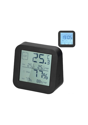 Ximistore9 Çift Ekranlı Dijital Termometre Ve Nem Ölçer - Lcd Dokunmatik Ekranlı, Geri Sayım Saati