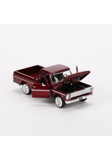 Motormax 1969 Ford F100 Pickup Diecast Model Araba Bordo