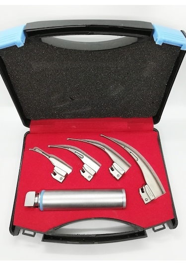 Pulsemed Fiberoptik Çelik Laringoskop Set 4 Bıçaklı No: 1-2-3-4