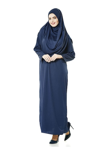 Tek Parça Namaz Elbisesi - Lacivert - 5015