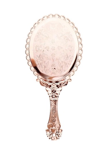Dolıty Makyaj Için Kabartmalı Gül Tasarımlı Antika El Aynası Gül Altın