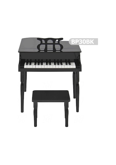 Çocuk İçin Ahşap Piyano Bp30bk Nota Sehpası ve Tabure