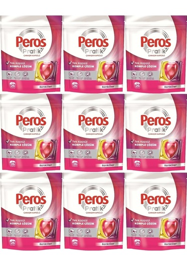 Pratik Matik Çamaşır Deterjanı Kapsülü - Tableti 234 Adet Renkliler 9pk 26
