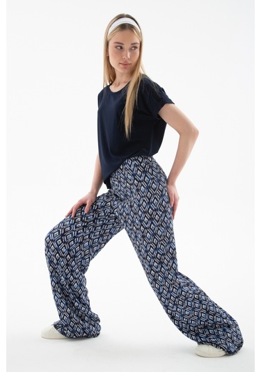 Fashion Friends Bayan Pantolon 25y0179k1 Mavi Mavi