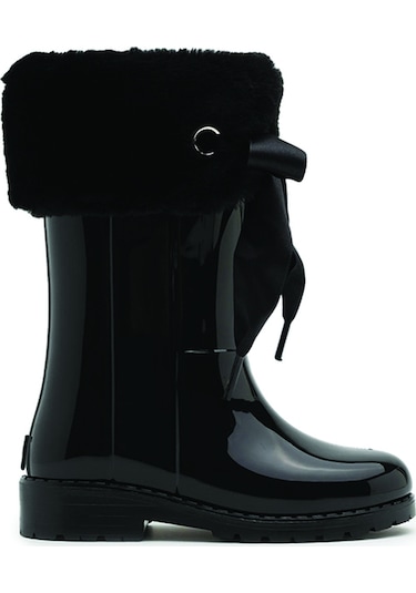 Negro Bot Yağmur Kız Çocuk Lorca Toni Pons Raın Boots In Glossy Rubber Negro