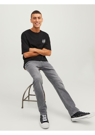 Jack & Jones Erkek Jean-12243599 Siyah
